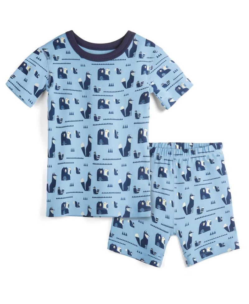 Kids' 6-14 Fair Trade 100 Percentage Organic Cotton Tight Fit Shortie Pajamas Set
