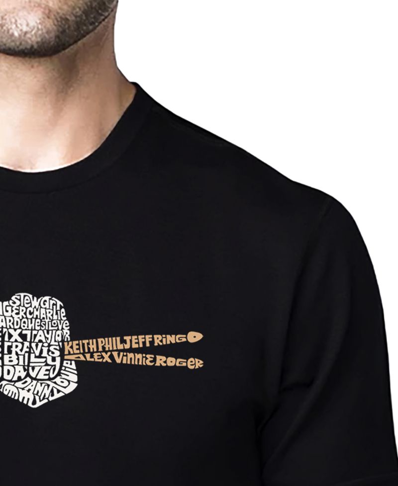 Men's Drumsticks Word Art Cotton and Polyester Blend T-Shirt