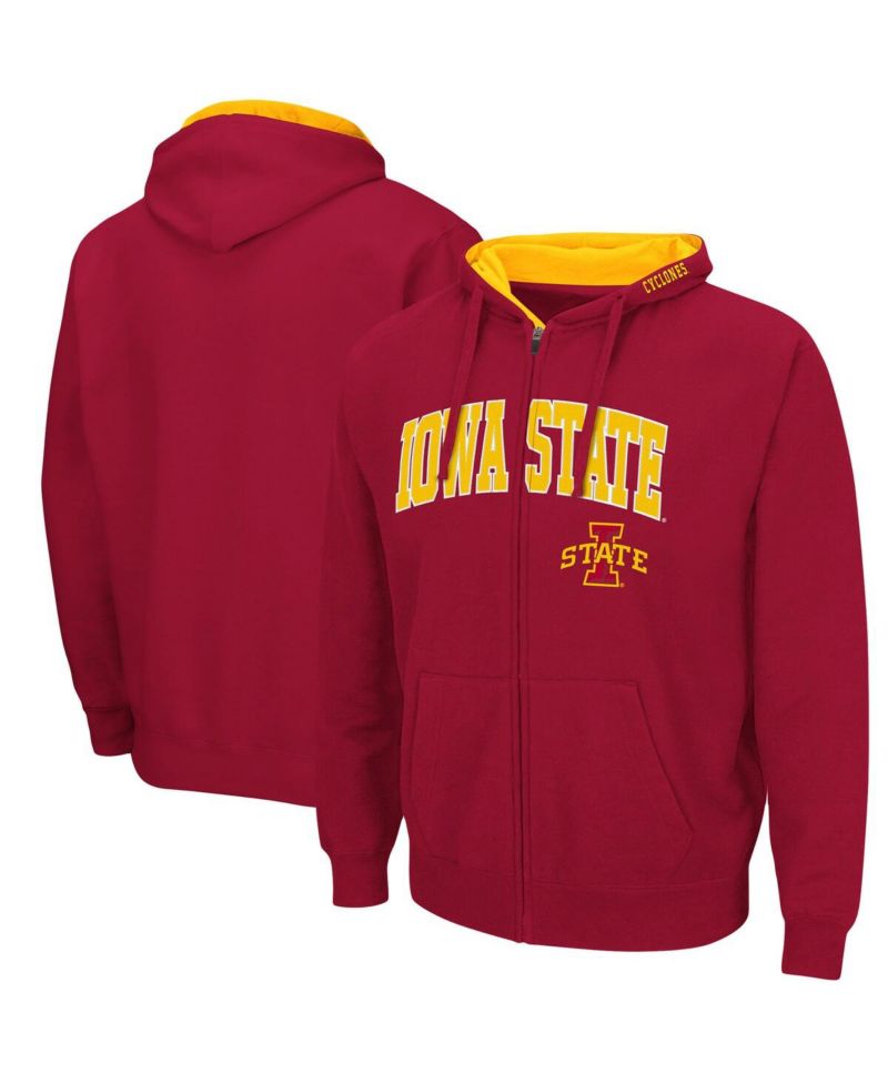 Men's Iowa State Cyclones Arch and Logo 3.0 Full-Zip Hoodie