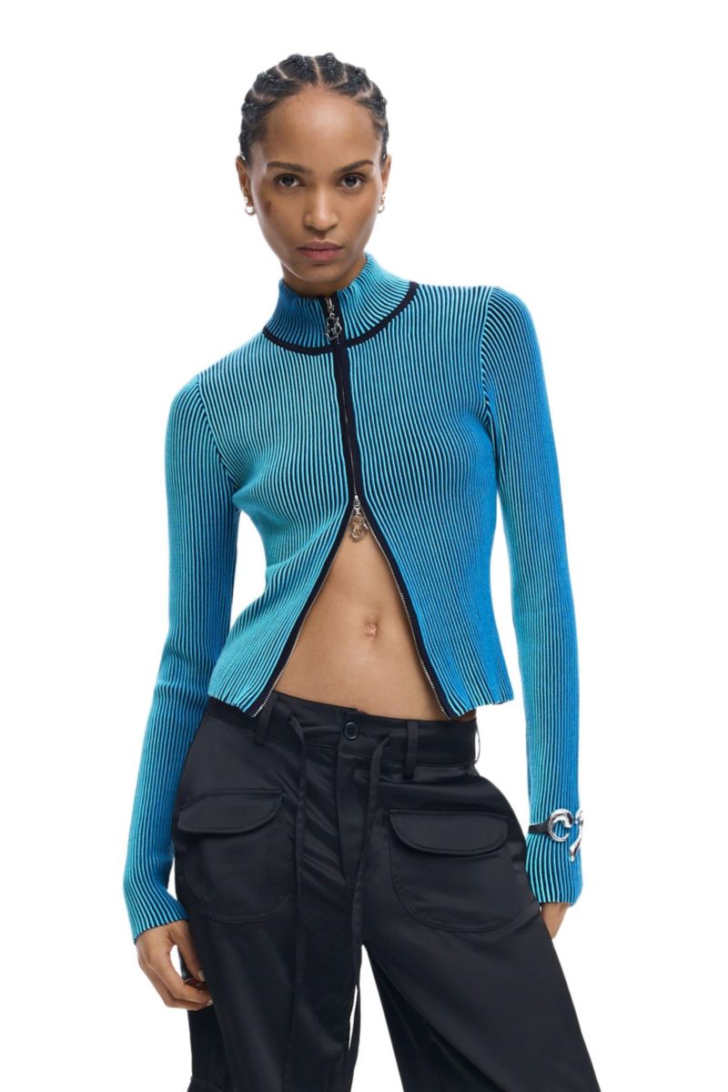 Women's High Neck Zipper Sweater