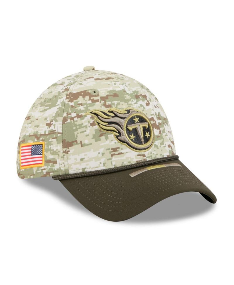Men's Camo/Dark Green Tennessee Titans 2025 Salute to Service 39THIRTY Flex Hat