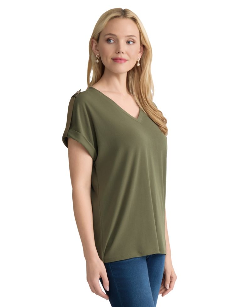 Women's Roll Cuff Tab T-Shirt