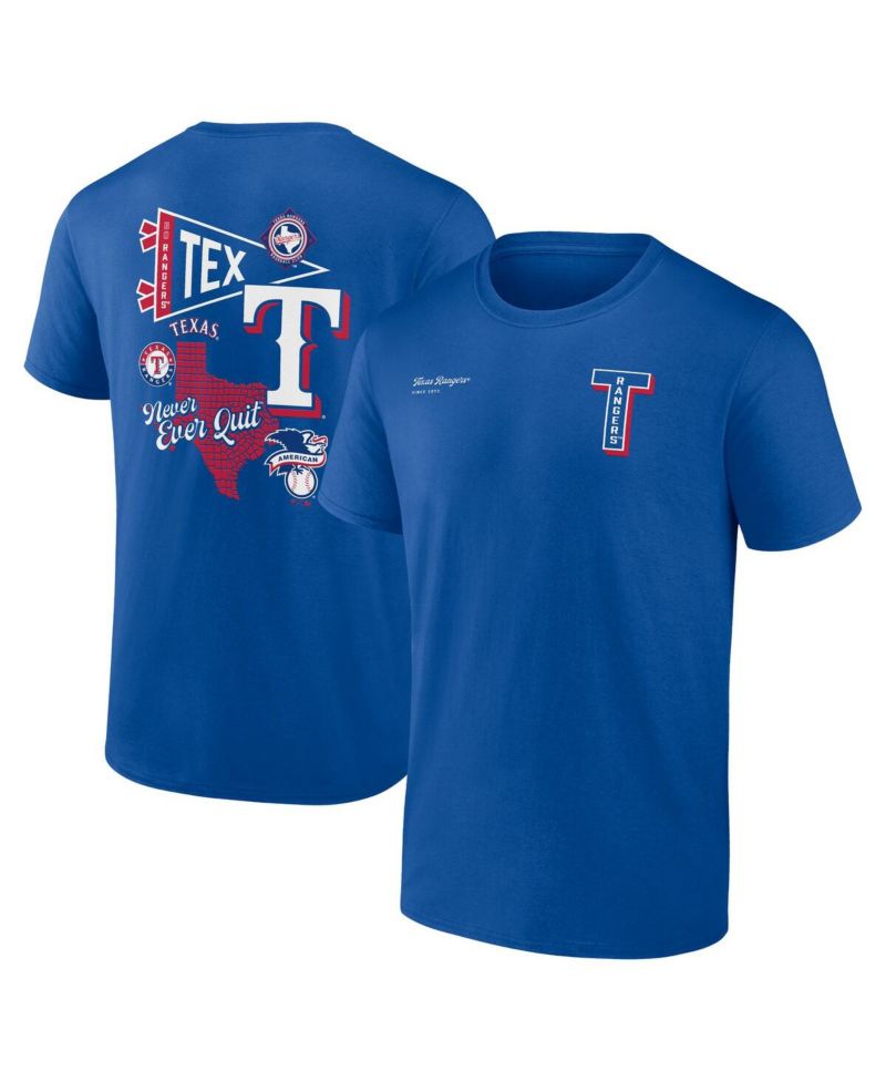 Men's Royal Texas Rangers Split Zone T-Shirt