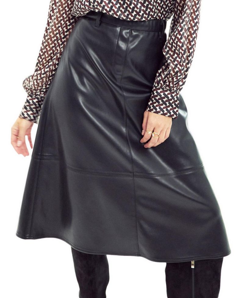 Women's Faux Leather Skirt