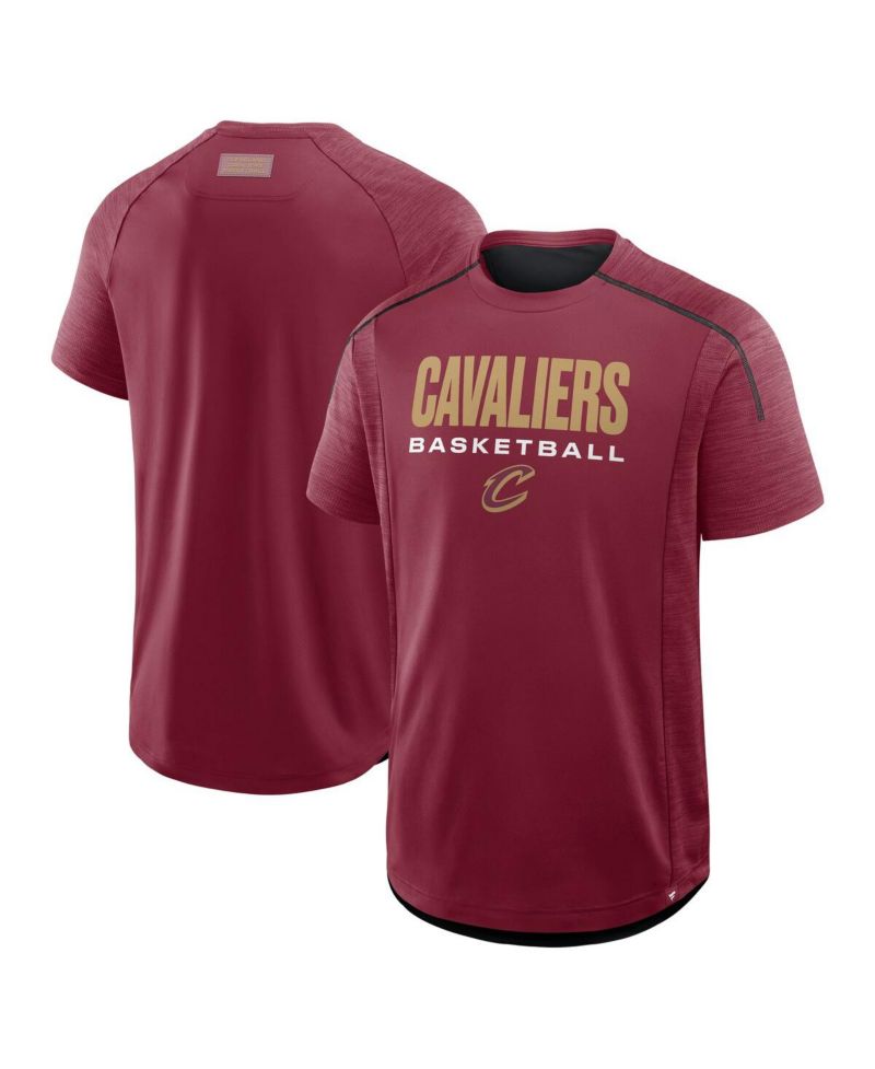 Men's Wine Cleveland Cavaliers Inbound Pass Play Practice T-Shirt