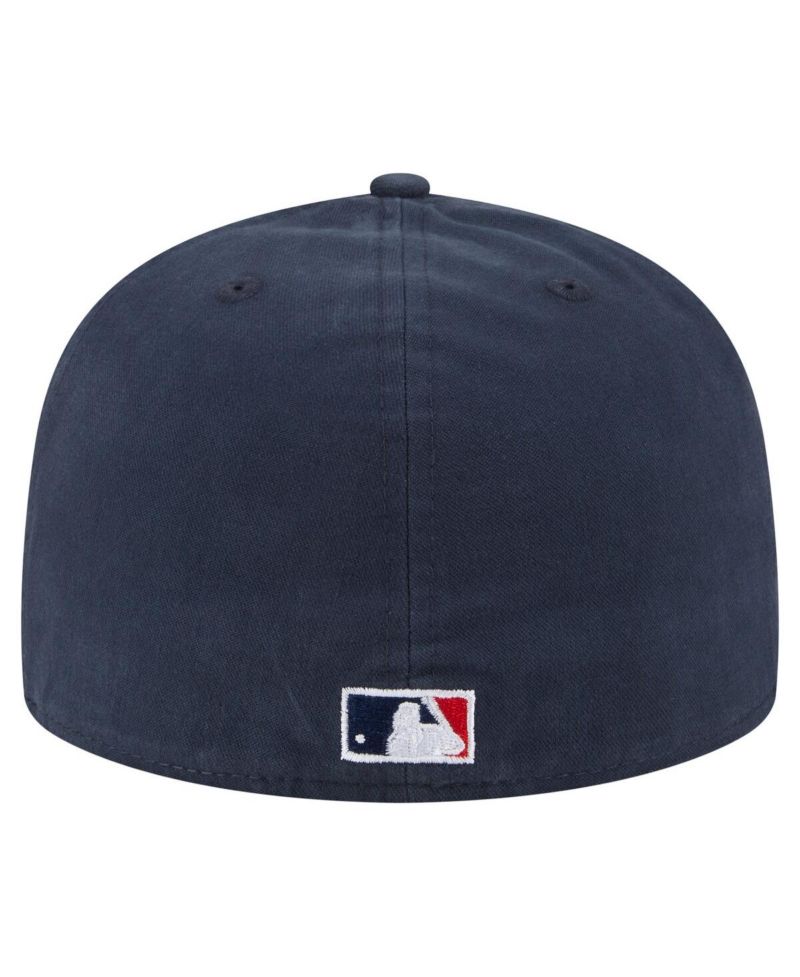 Men's Navy Atlanta Braves Championship Side Flag A-Frame 59FIFTY Fitted Hat