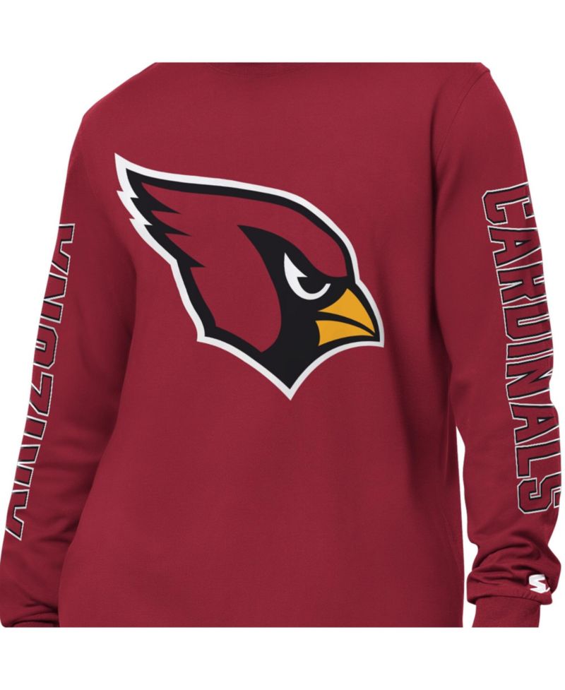 Men's Cardinal Arizona Cardinals Clutch Hit II Long-Sleeve T-Shirt
