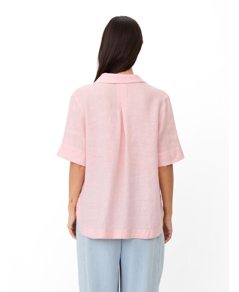 Women's Mabrevia Relaxed Collared V-Neck Linen Shirt