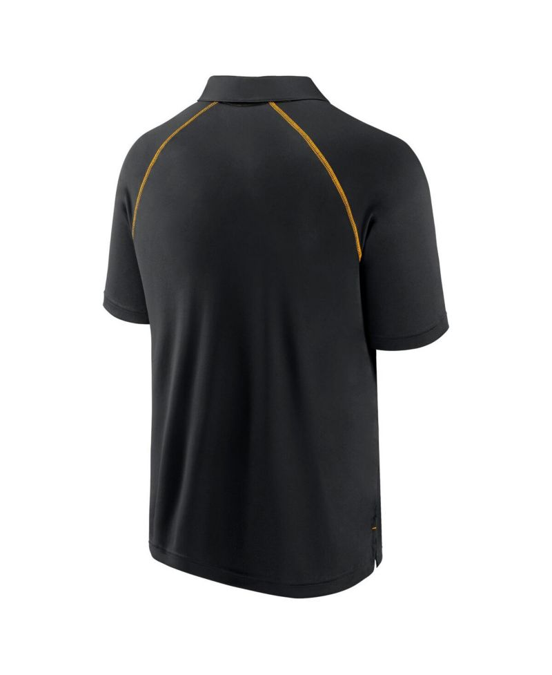 Men's Black Pittsburgh Pirates Strong Alone Raglan Polo