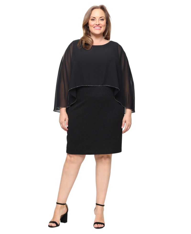 Plus Size Crewneck Sheath Dress