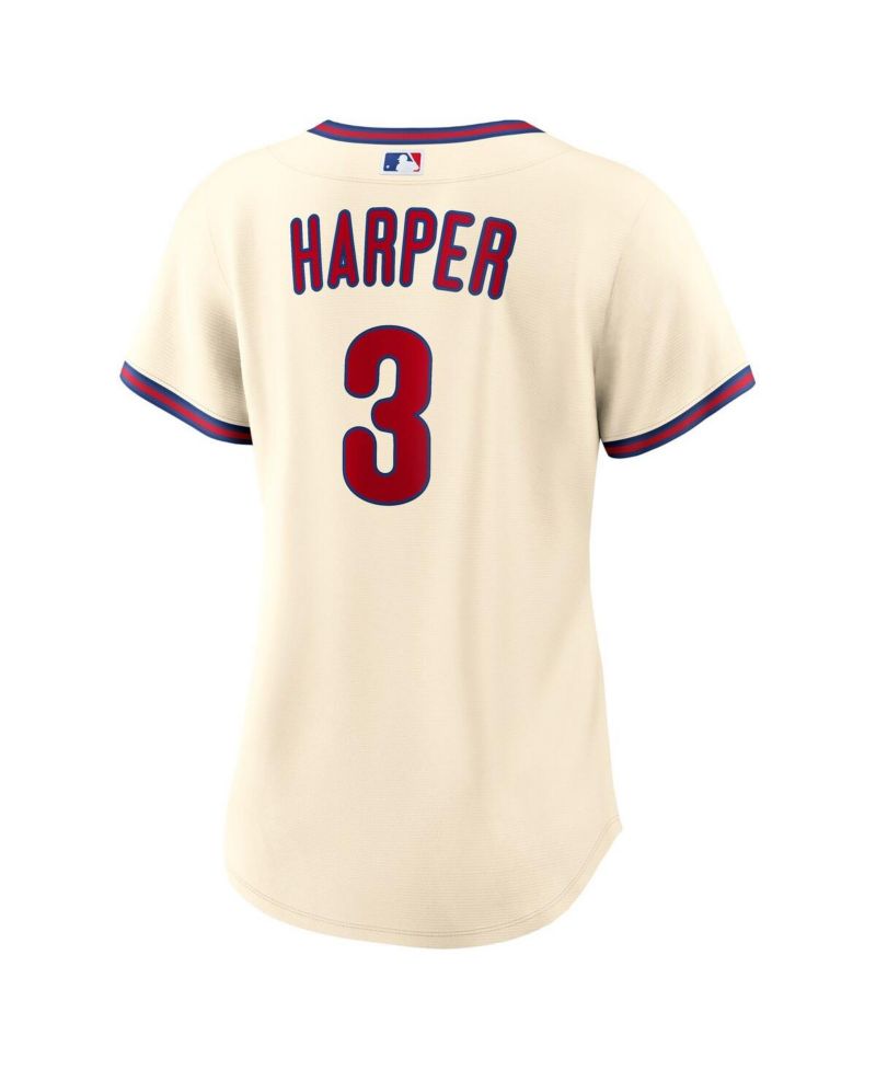 Women's Bryce Harper Cream Philadelphia Phillies Alternate Replica Jersey