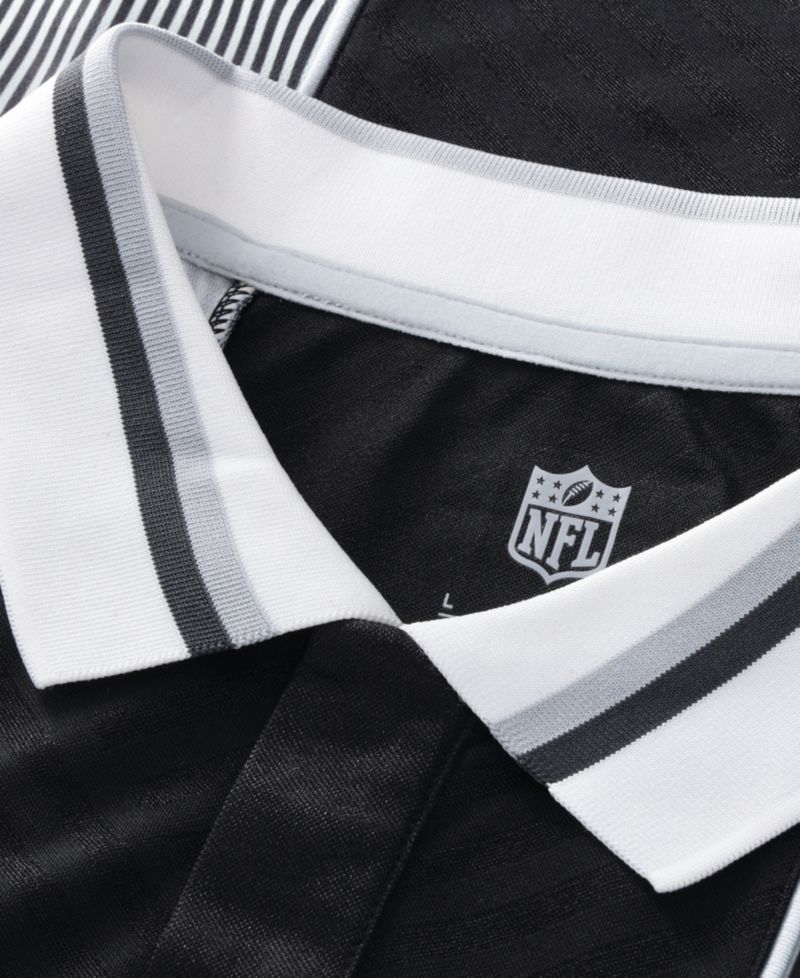 Big Boys and Girls Silver/Black Las Vegas Raiders Football x Football Collared Fan Jersey