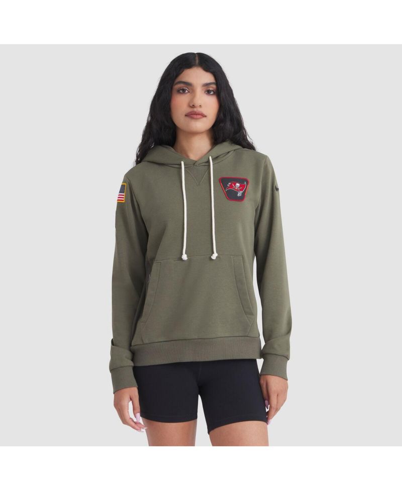 Women's Olive Tampa Bay Buccaneers 2025 Salute to Service Sideline Standard Issue Dri-FIT Hoodie