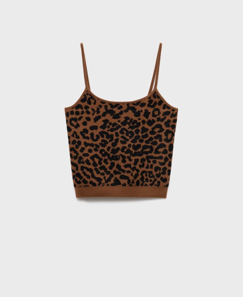 Women's Leopard-Print Knitted Top