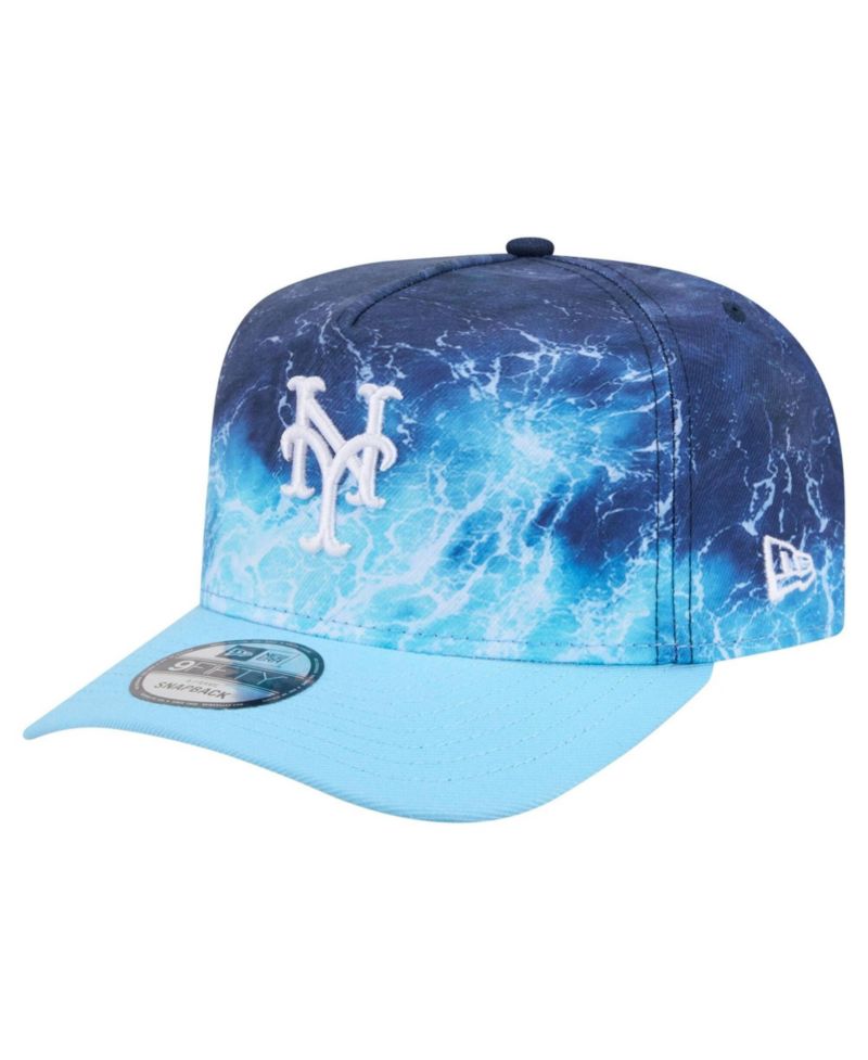 Men's Light Blue New York Mets Deep Water Pre-Curved 9FIFTY A-Frame Snapback Hat