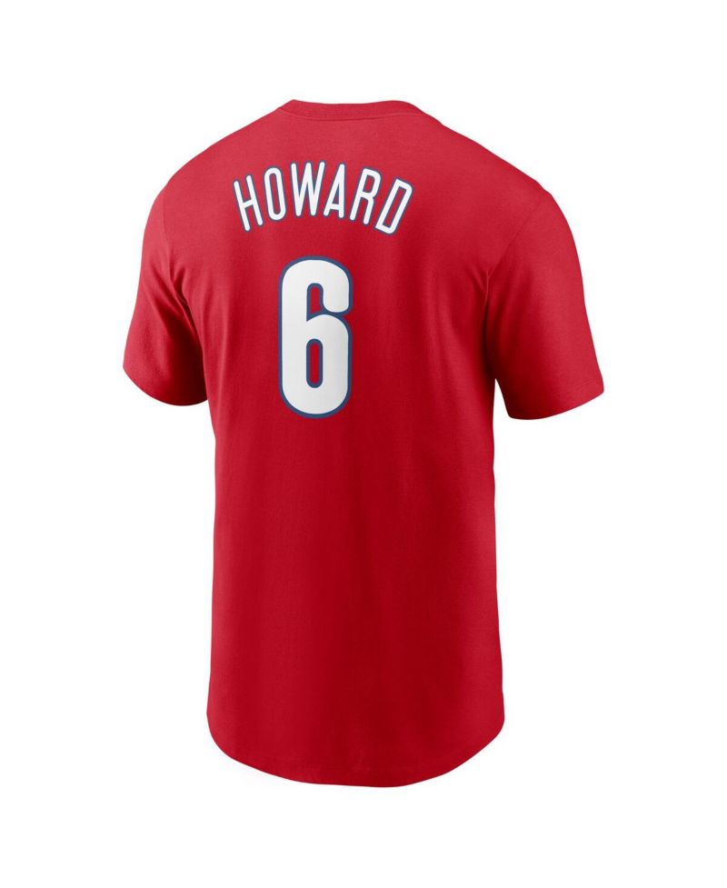 Men's Ryan Howard Red Philadelphia Phillies Fuse Name & Number T-Shirt