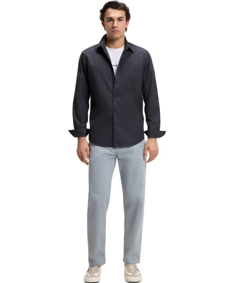 Men's Cotton Poplin Regular-Fit Dress Shirt