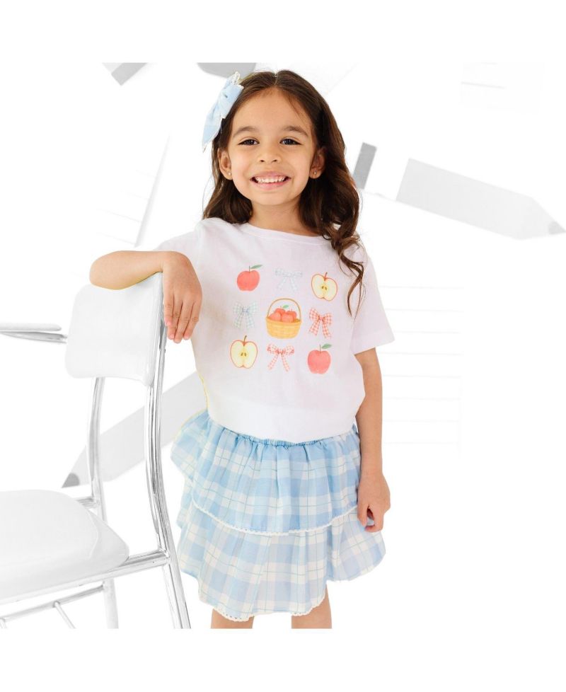 Big Girls Apple Picking Cutie Short Sleeve T-Shirt