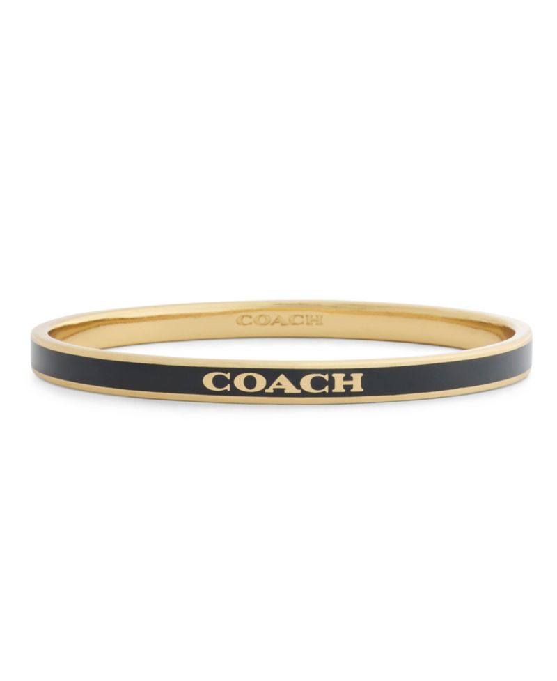 Faux-Stone Signature Logo Enamel Stone Duo Bangle Bracelet
