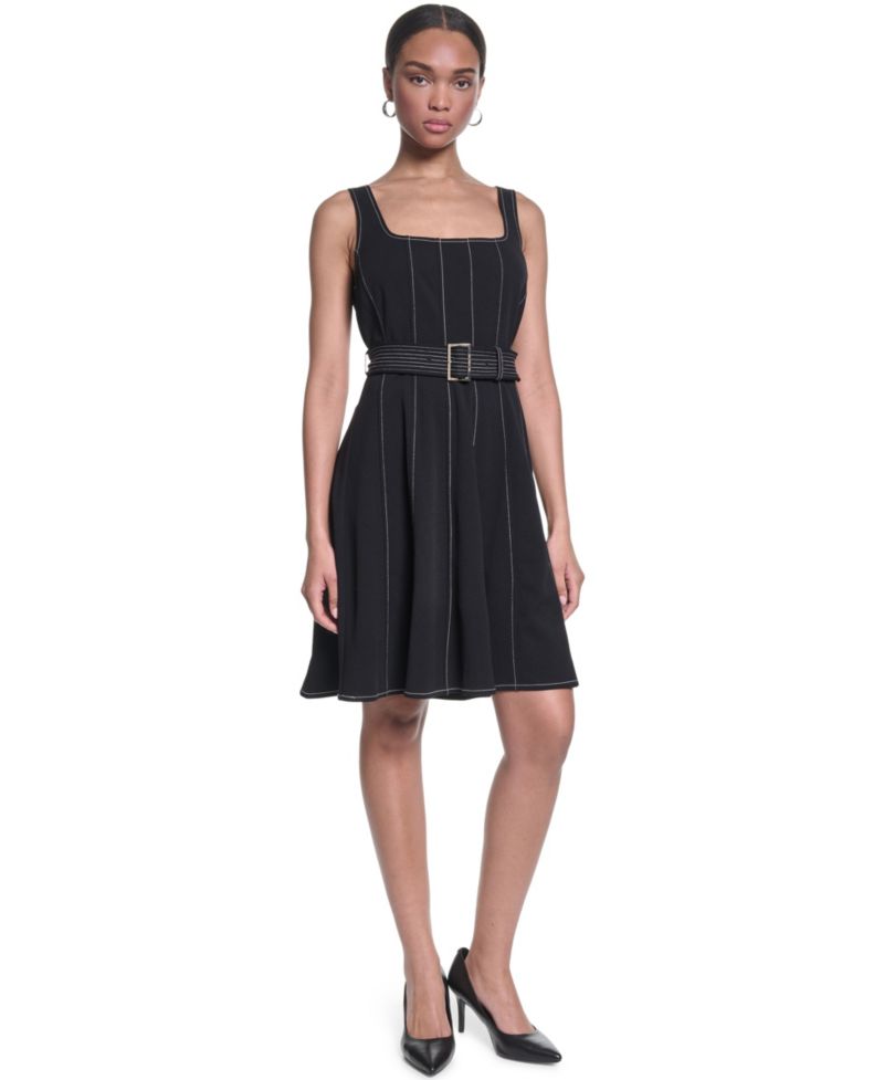 Women's Scuba Crepe Knee-Length Dress