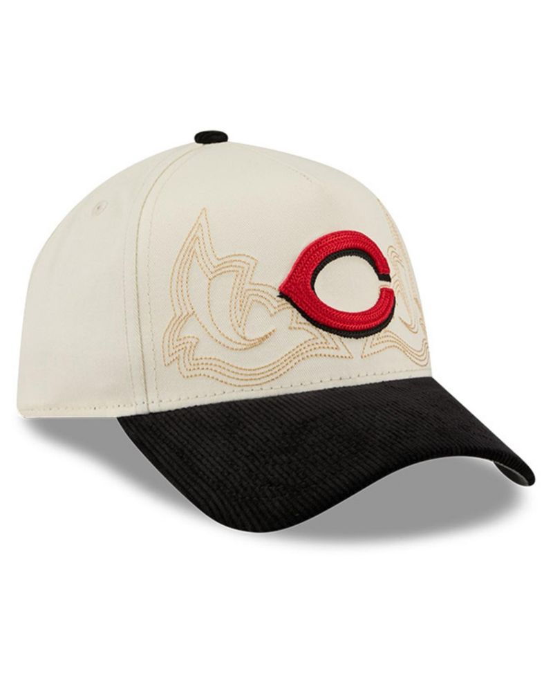 Men's Stone Cincinnati Reds Western Stitch 9FORTY A-Frame Adjustable Hat