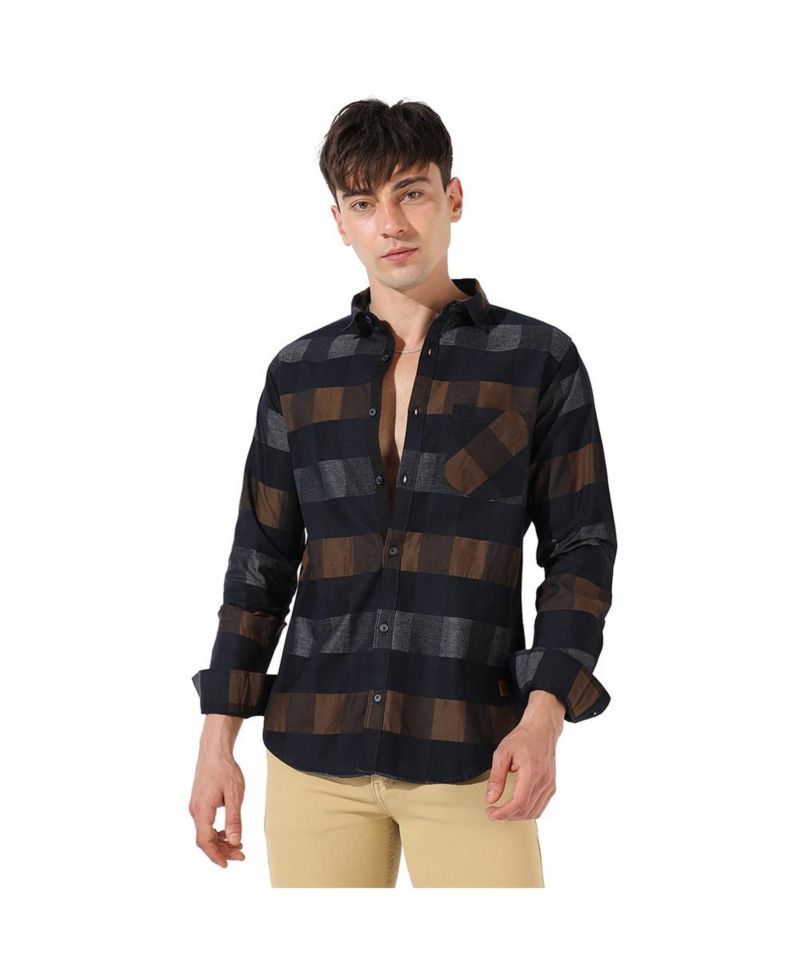 Men's Men Full Sleeve Checkered Casual Shirt