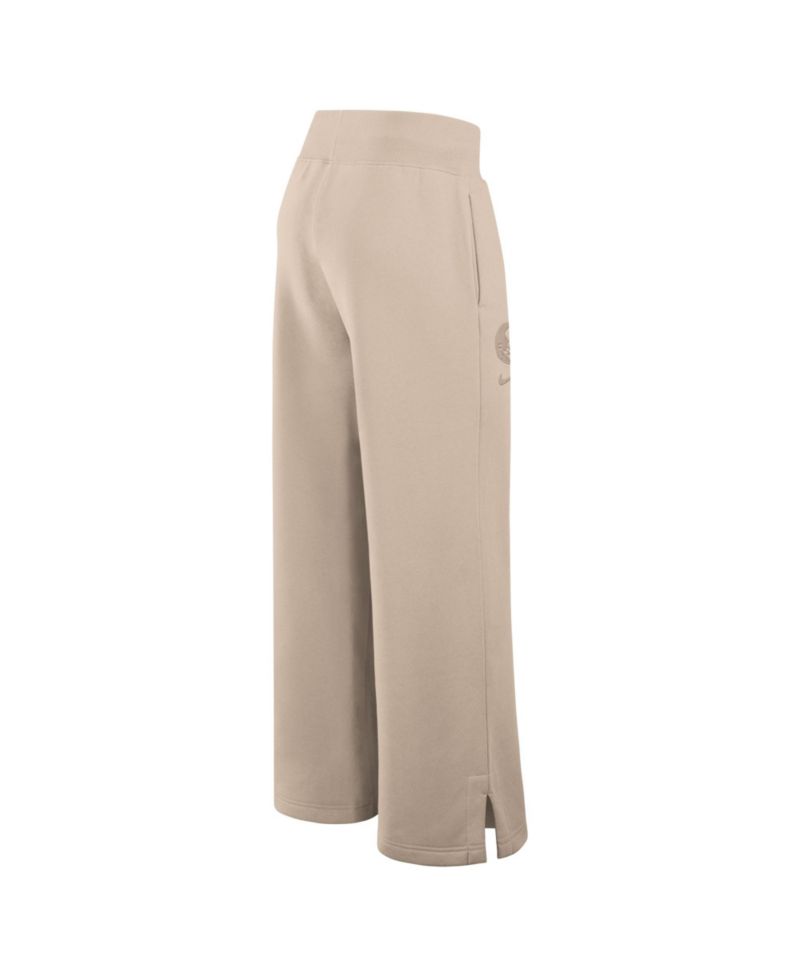 Women's Tan Florida State Seminoles Neutral Stance Collection Phoenix Fleece Wide-Leg Sweatpants