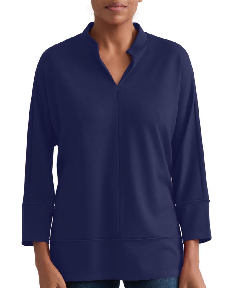 Petite Johnny Collar Top