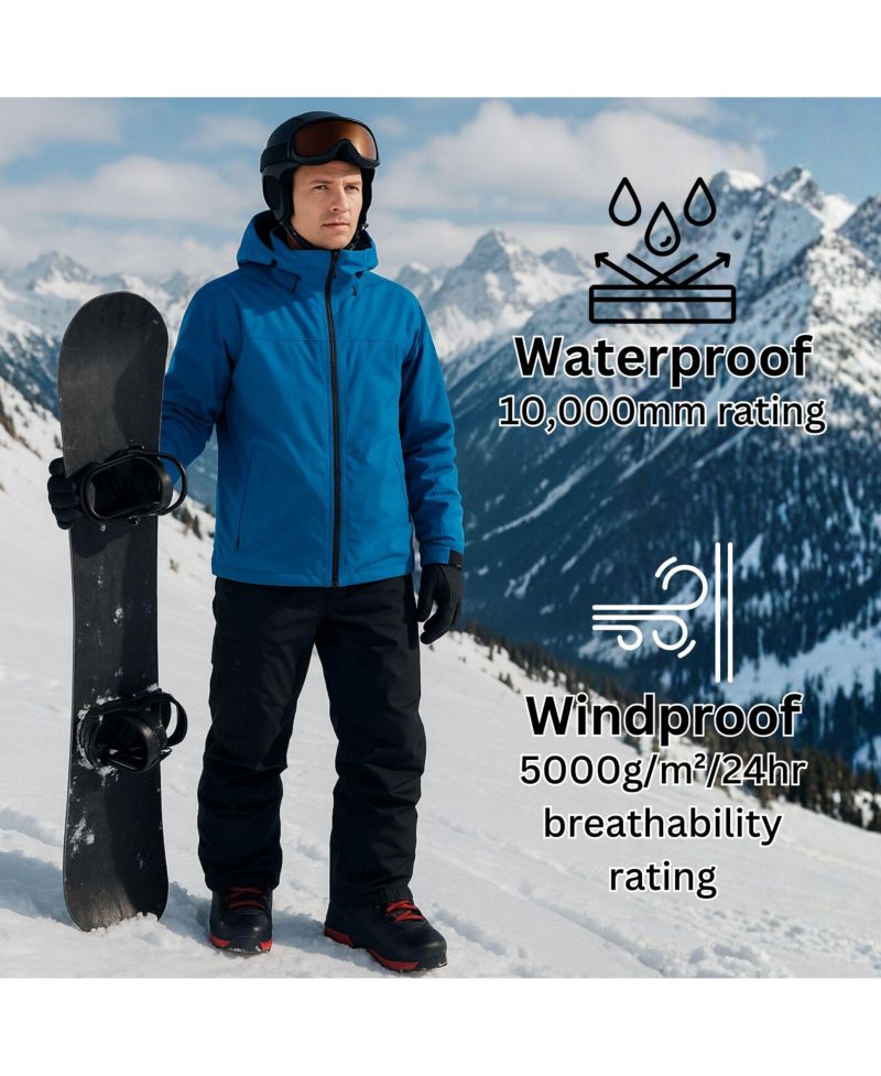 Men's Snow Pants 10K Waterproof Insulated Snowboard and Ski Pants