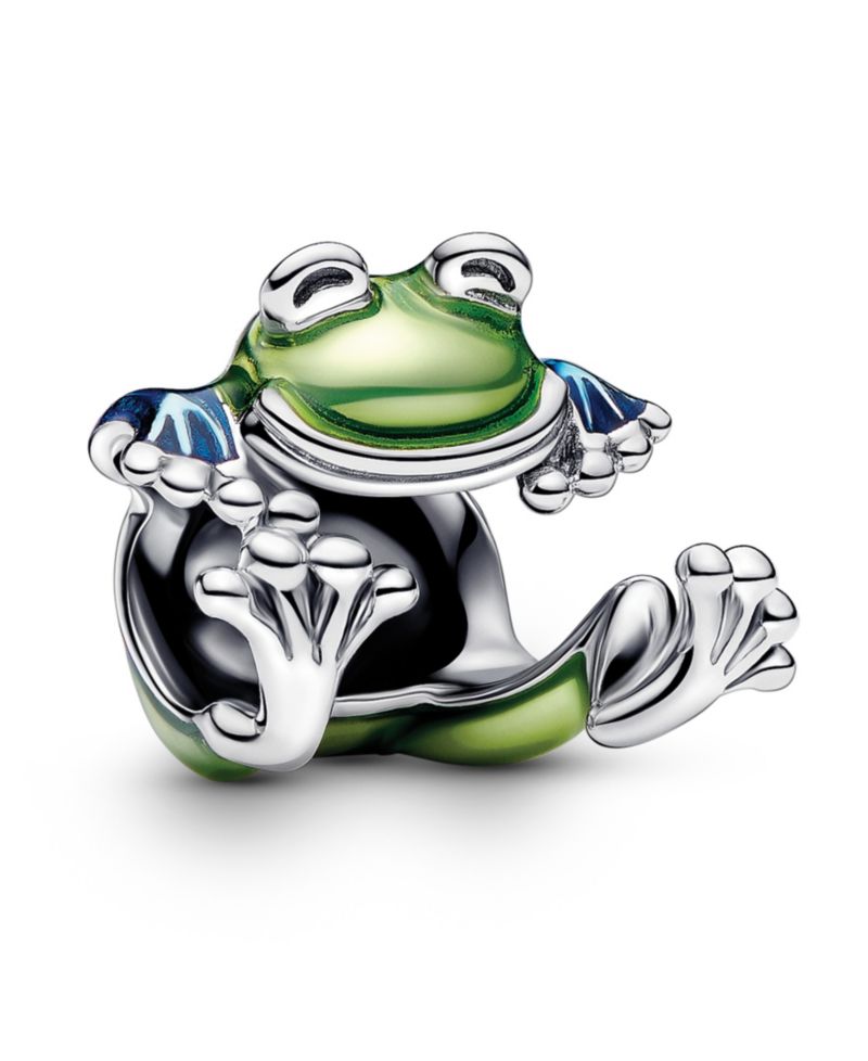 Sterling Silver Climbing Frog Charm