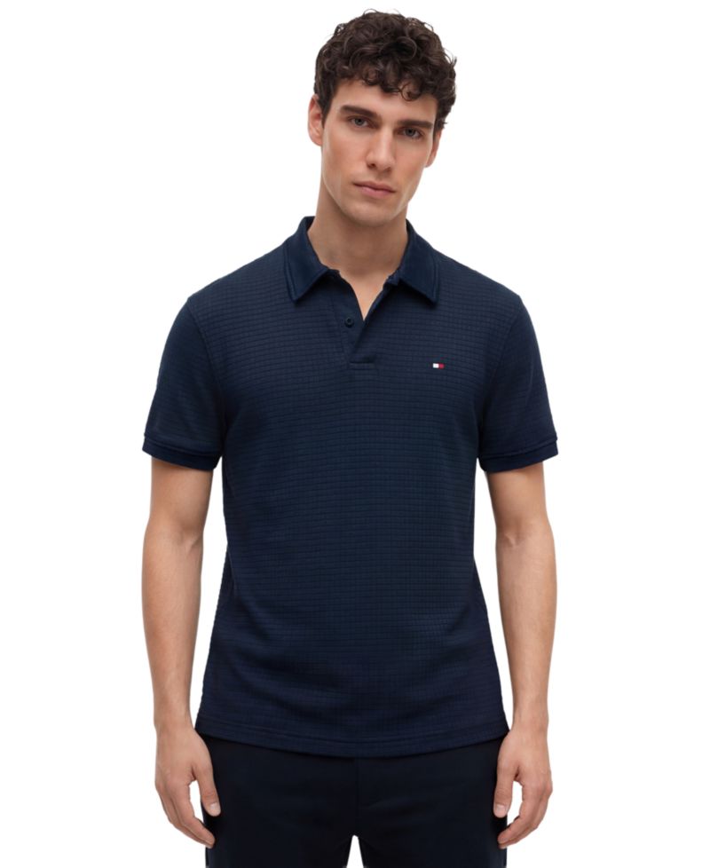 Men's Performance Texture Regular-Fit Polo Shirt