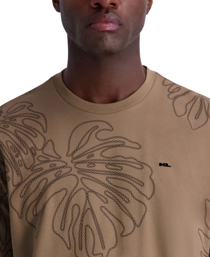 Men's Large Palm Leaf Graphic T-Shirt