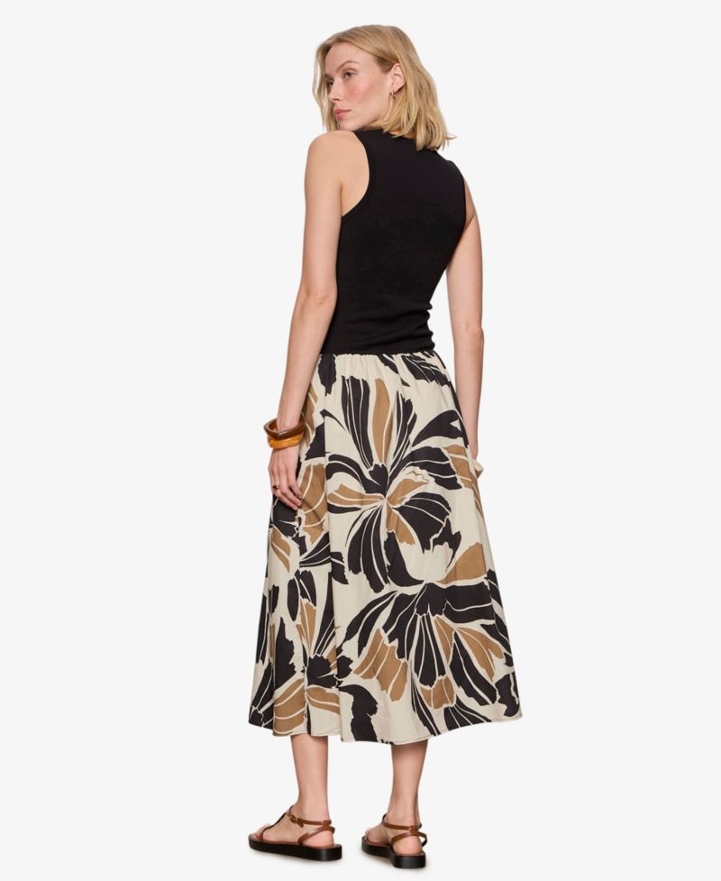 Women's Sleeveless Crewneck Midi Dress