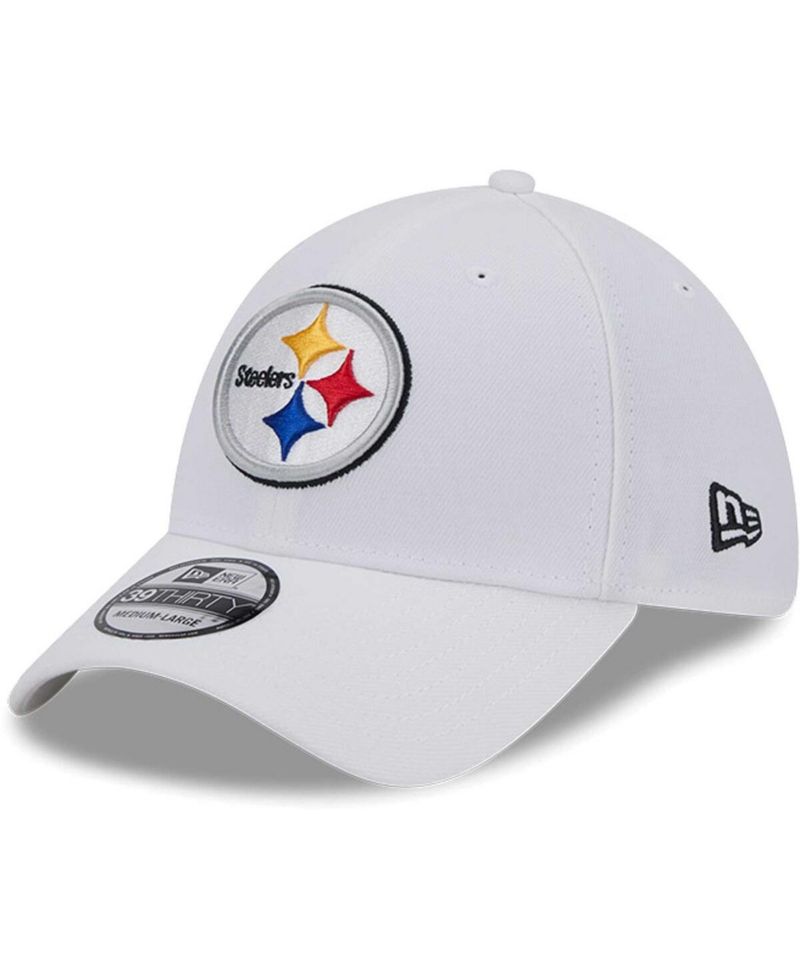 Men's White Pittsburgh Steelers Main 39Thirty Flex Hat