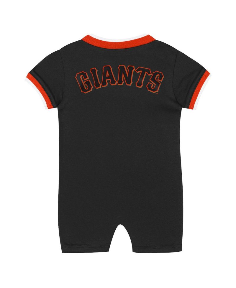 Baby Boys and Girls Black San Francisco Giants Pinch Coverall