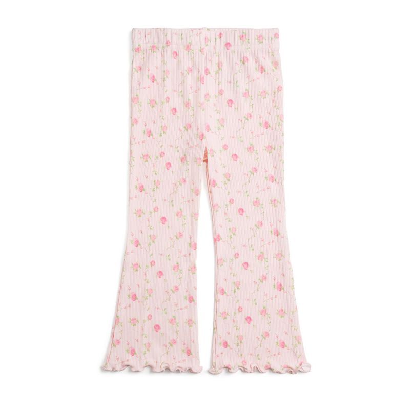 Baby Girls Pink Rose Flare Legging
