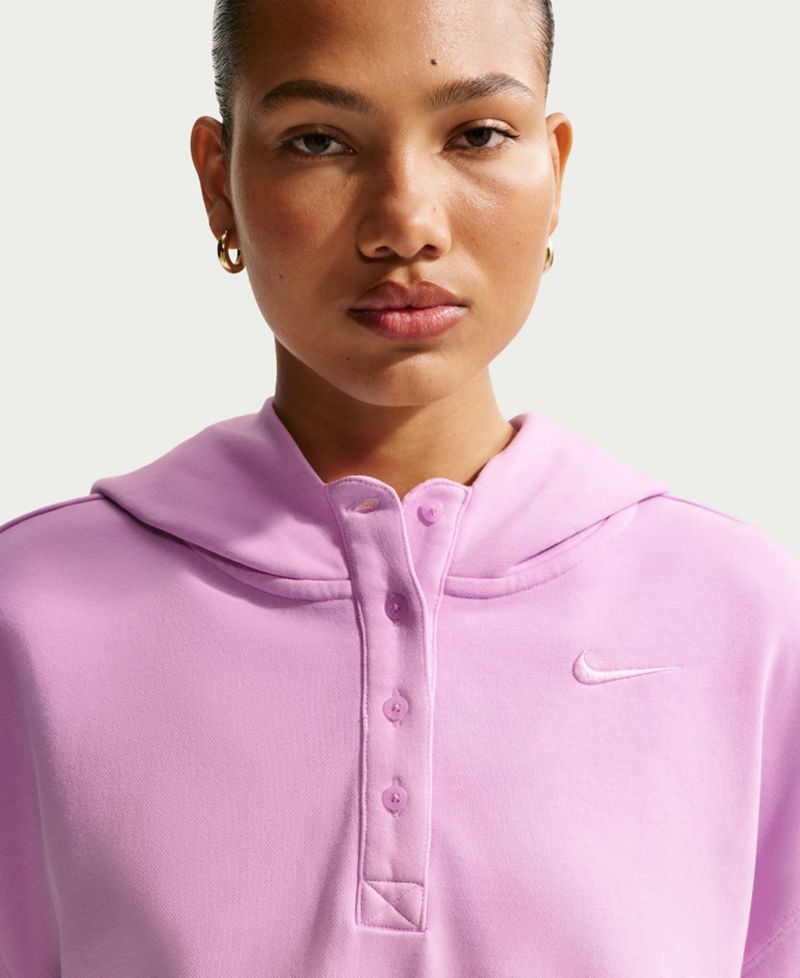 Женская спортивная одежда Phoenix Fleece с капюшоном Henley оверсайз из флиса