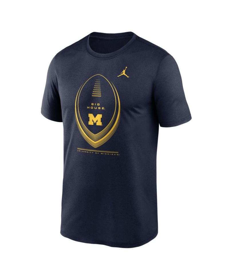 Men's Navy Michigan Wolverines Primetime Legend Football Icon Dri-FIT T-Shirt