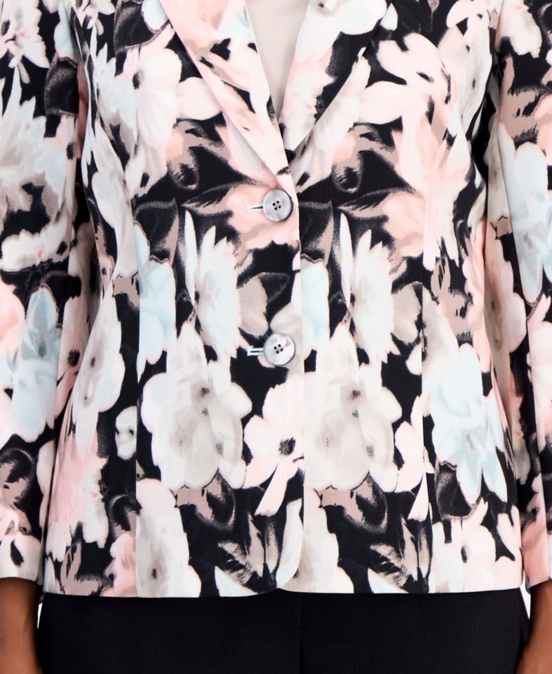 Women's Printed Two-Button Blazer