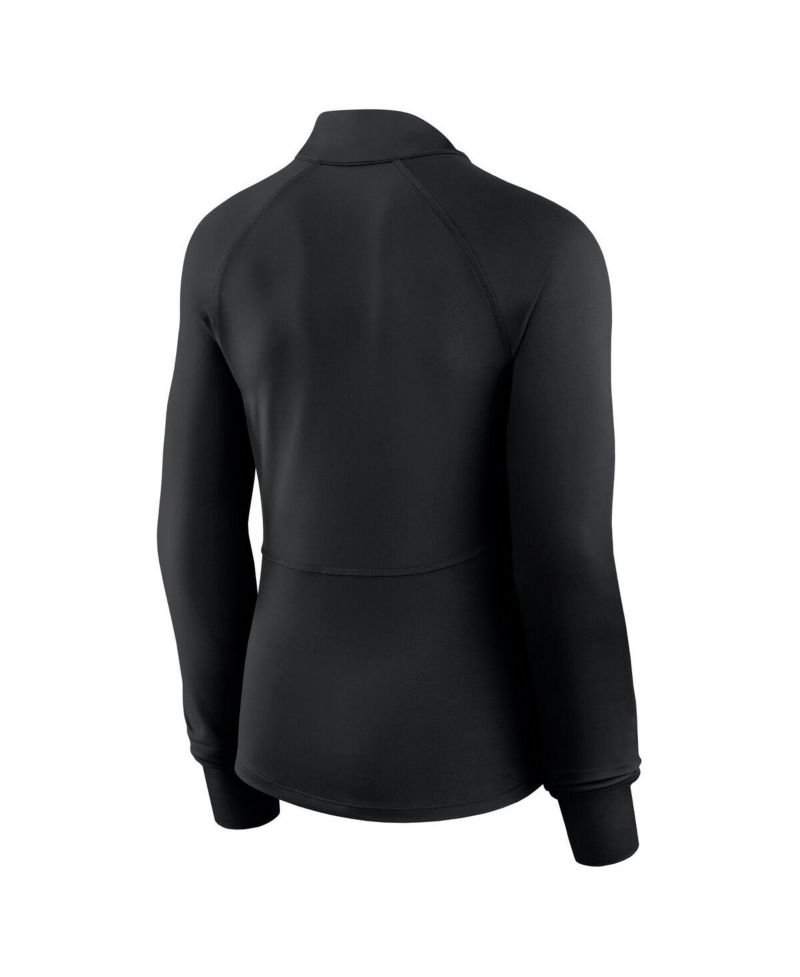 Women's Black Boston Celtics Elements Match Raglan Quarter-Zip Top