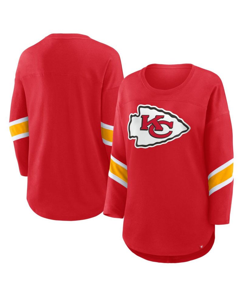 Women's Red Kansas City Chiefs Redzone 3/4-Sleeve T-Shirt