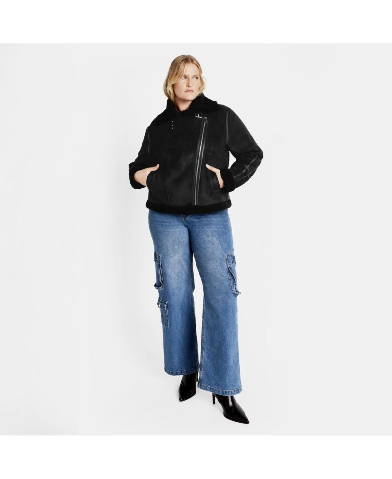 Plus Size Sherpa Hunter Jacket