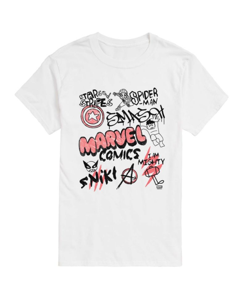 Men's Marvel Super Hero Doodles Graphic T-Shirt