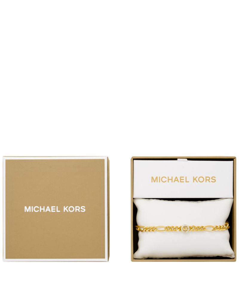 MICHAEL Logo Figaro Chain Bracelet