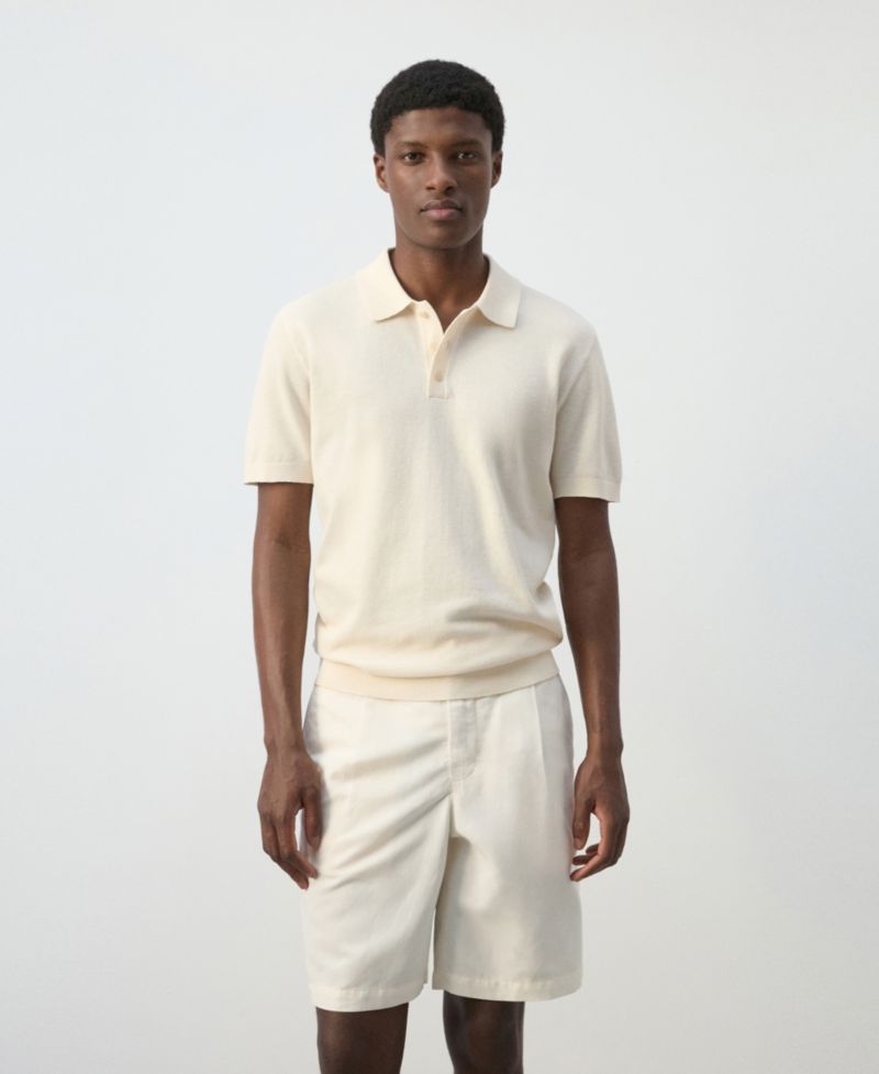 Men's Fine-Knit Cotton Polo Shirt