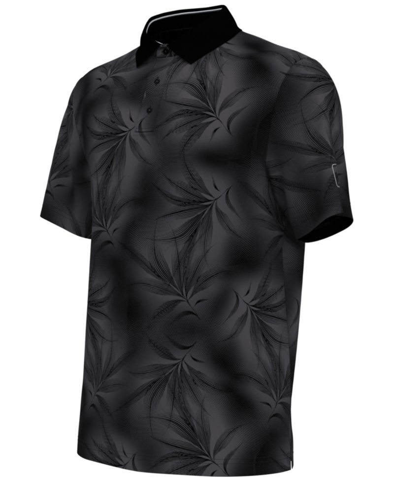 Men's Foliage Print Golf Regular-Fit Polo Shirt