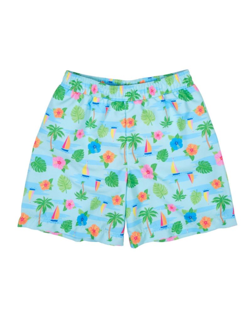 Baby Boy Tropical Print Swim Trunk