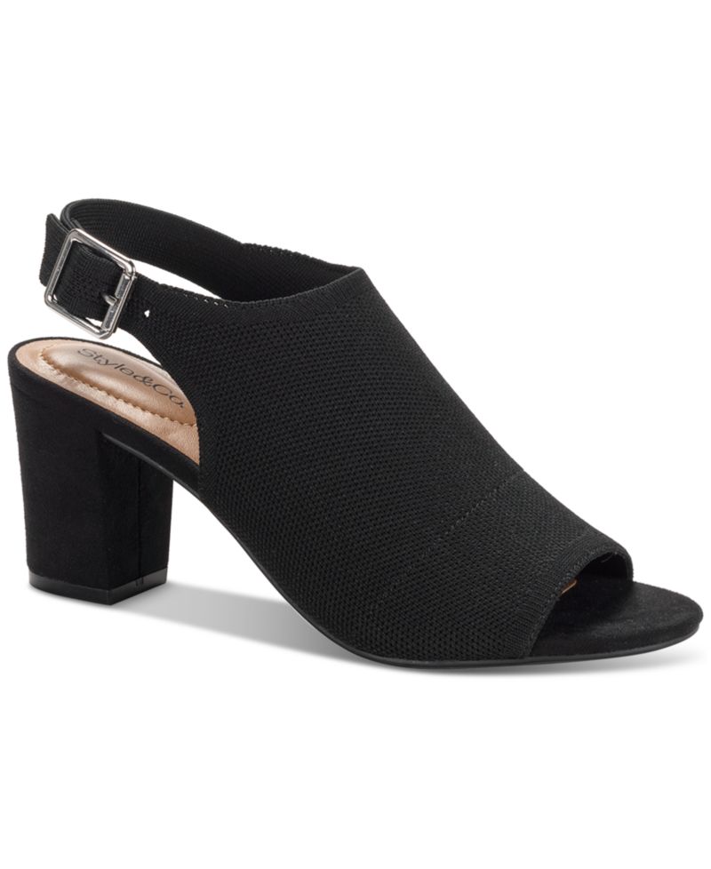 Women's Peyyton Slingback Knit Dress Block Heel Shooties