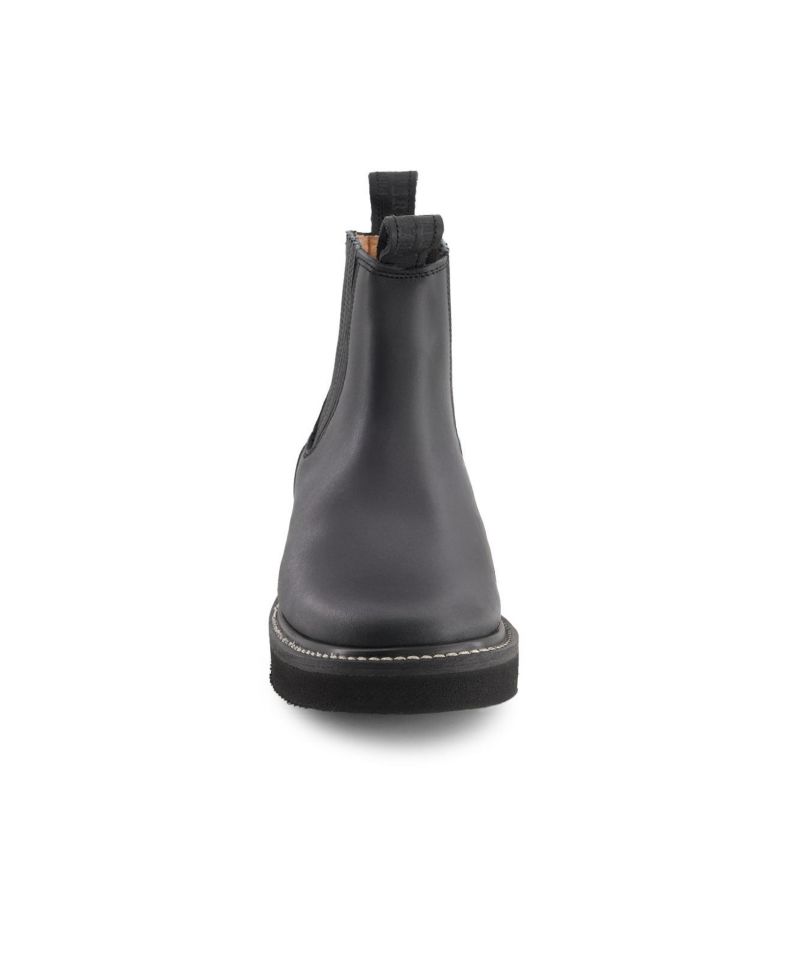 Men's Leather Chelsea Boots with Elastic Shaft