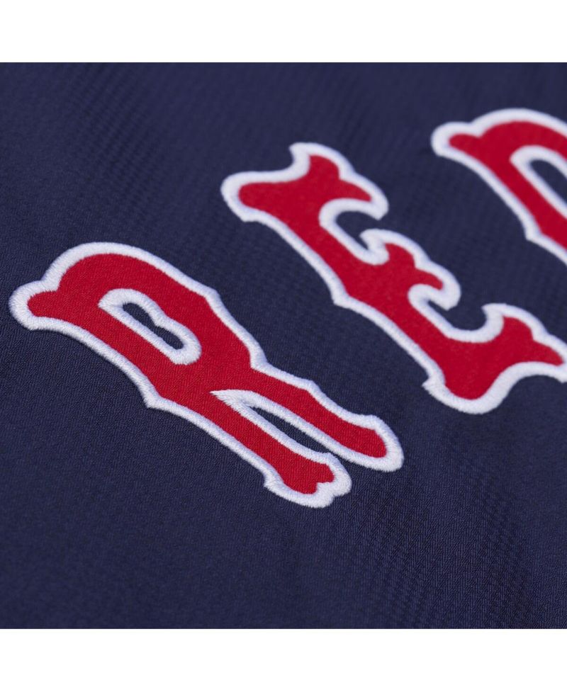 Men's Navy Boston Red Sox Full-Snap Hooded Coaches Jacket